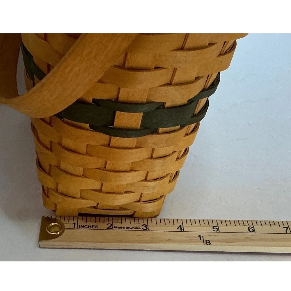 Longaberger Vintage‎ 1998 Christmas Collection Glad Tidings Basket Green Trim
